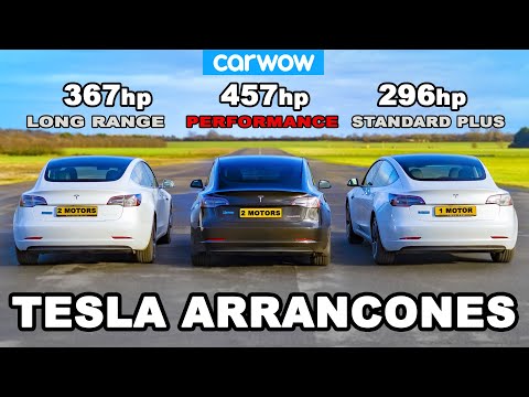 Tesla Model 3 ARRANCONES *Performance vs Long Range vs Standard Plus*