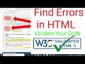 How to find and fix error in HTML/how to validate HTML code to HTML5 with w3c validator