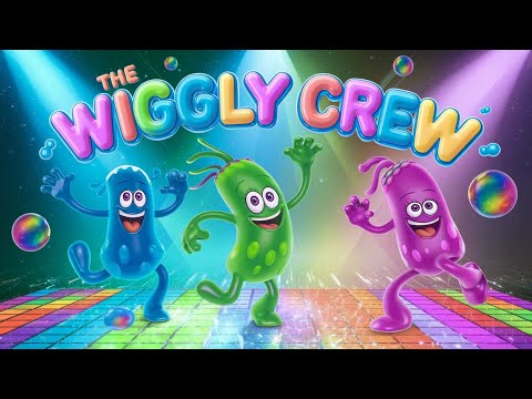The Wiggly Crew 🌀 A Rockin’ Dance Song for Kids! | Music Video