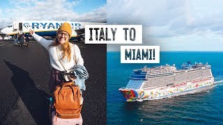 2 Full Days of Travel! 😳Italy to Miami for NORWEGIAN CRUISE!
