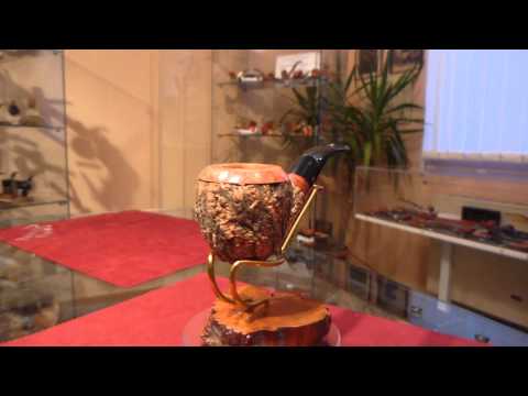 Briar pipe Tom Spanu briar and cork bent freehand -  eBay item number: 181355613283