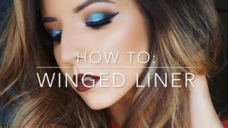 How To: Winged Eye Liner | TIPS FOR BEGINNERS! | Ashley Landry