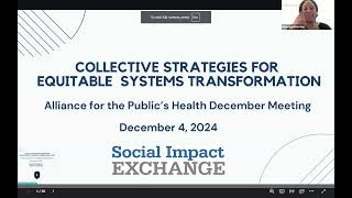 Alliance for the Public's Health: Equitable Systems Change