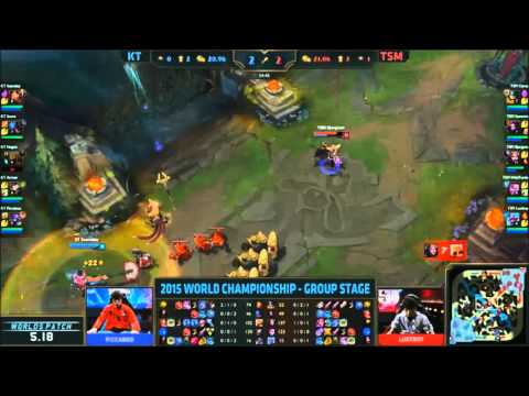 TSM Bjergsen Solo Kill on KT Nagne Worlds 2015