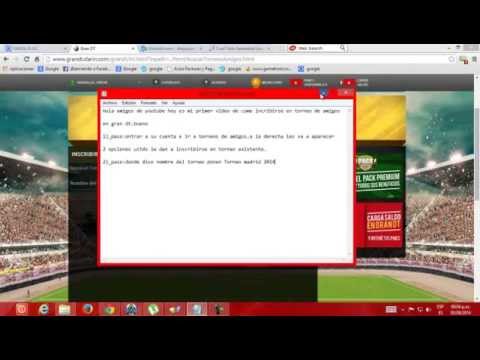 como inscribirse en torneos de amigos en gran DT