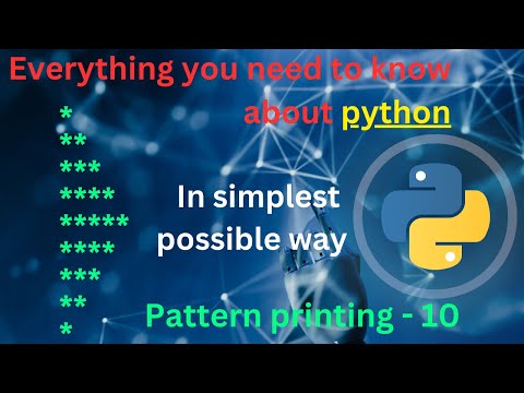 Pattern Printing 10 Mirror Image Pattern Printing In Python Python Full Course Complete Python