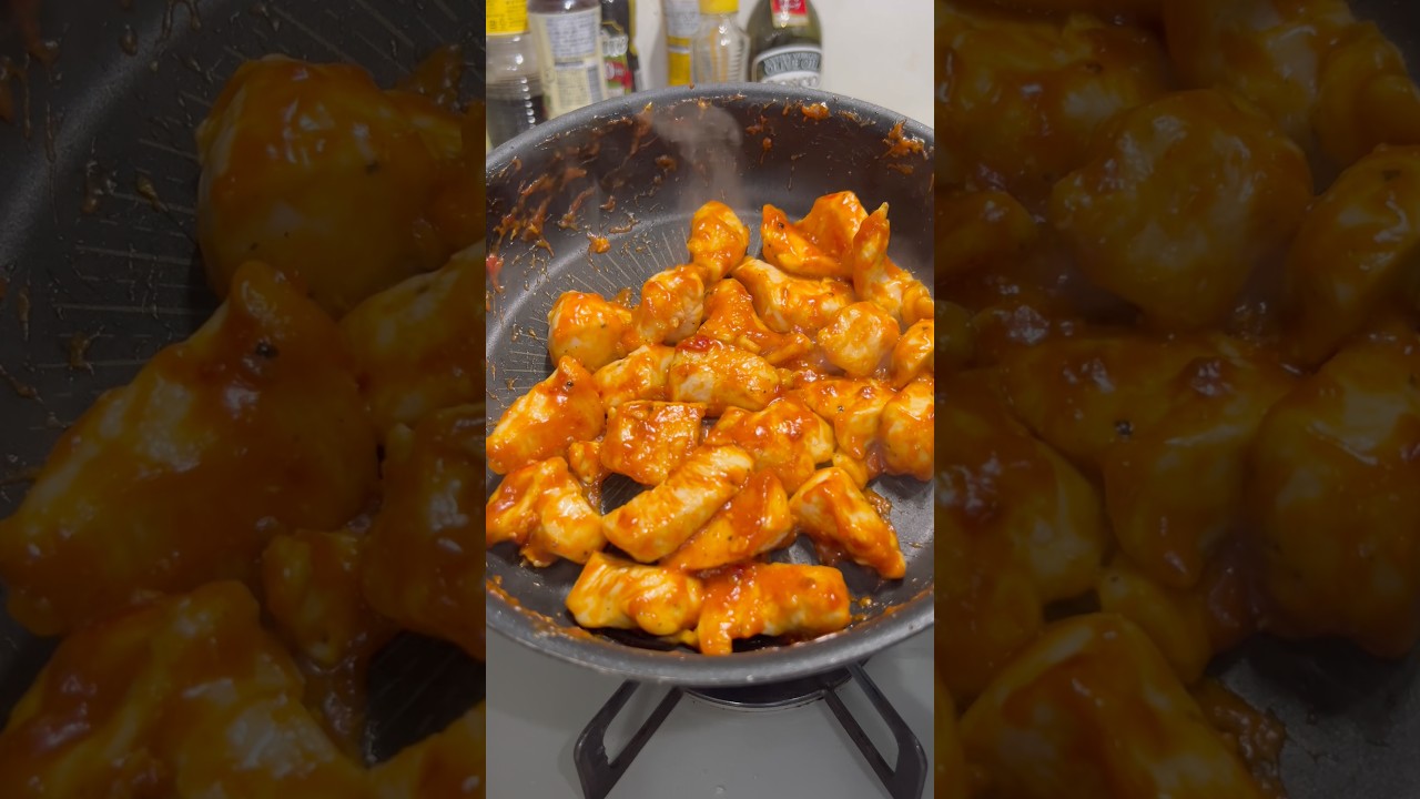 30kg痩せた男が食べている"ピリ辛！鳥チキ"の作り方を紹介します！#shorts #short