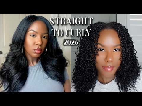 My Straight  to Curly Hair Routine 2026
