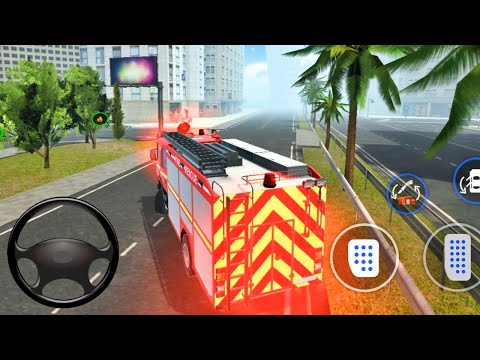 Fire Truck Driving Simulator 2020 - Firefighter Rescue Service Game #9 - Android GamePlay