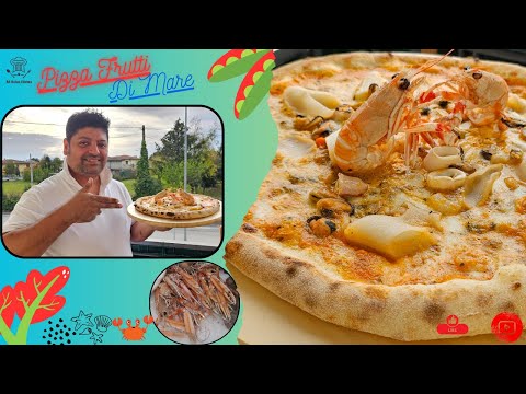 Como fazer pizza de MARISCO em casa/🦑🦐🦞🦀😋🍕/Venha si fa pizza FRUTTI DI MARE fatto em casa/#pizzarecipe