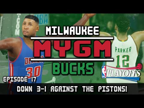 NBA 2K15: MyGM Ep. 17 - Milwaukee Bucks | DOWN 3-1 AGAINST THE PISTONS! | PC (60 FPS)