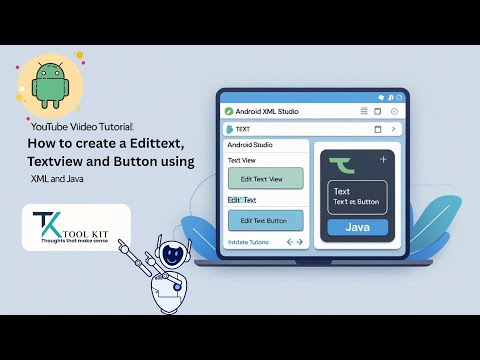 How To Create Edittext Textview Button In Android Studio Xml Java Beginner Tutorial