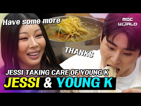 [SUB] JESSI giving out mandus and YOUNG K just eating a lot, an awesome collab #JESSI #YOUNGK