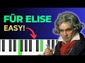 EASY Fur Elise Beethoven Piano Tutorial BEGINNER