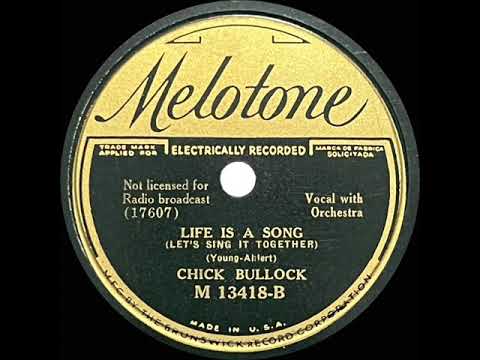 1935 Chick Bullock - Life Is A Song (Let’s Sing It Together)