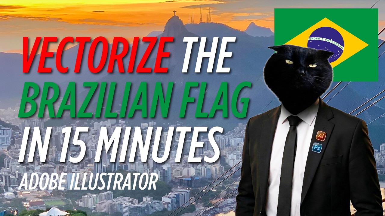 DESIGN VECTOR BRAZILIAN FLAG 🇧🇷 UNDER 14 MINUTES