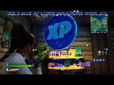 ALL 3 BLUE XP COINS LOCATIONS WEEK 2!!!