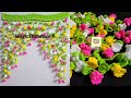 चमेली फूल तोरण Woolen Crochet Flower Long Toran Gate Parda How To Crochet To