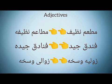 lesson 6 part 2. adjectives in Arabic, numbers in Arabic, اکو ،ماکو in zero to hero in Arabic course