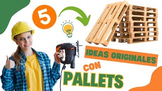 5 IDEAS CREATIVAS Con PALLETS🪵 PASO A PASO♻️ PARA RECICLAR PALETS