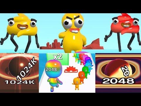 King of Ball Run Games | Ball Run Infinity & Ball Run 2048 With Colorful Effects + Man Runner 2048