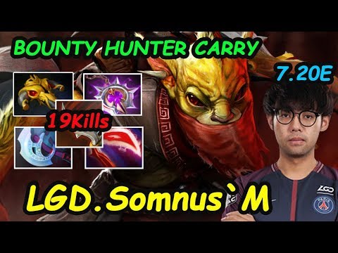 PSG.LGD. Somnus`M - [Bounty Hunter] THE Silent Killer Gold steal Jinada ability rework 7.20 | Dota2