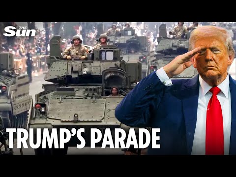 Highlights from Donald Trump’s historic US Army birthday parade in Washington