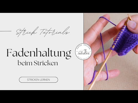 Fadenhaltung beim Stricken I Stricken lernen für Anfänger I Faden beim #stricken halten Tutorial