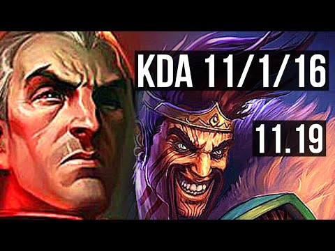 SWAIN & Fiddlesticks vs DRAVEN & Maokai (ADC) | Rank 2 Swain, 11/1/16 | KR Grandmaster | v11.19