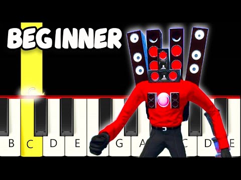 Speakerman Theme Song - Fast & Slow and Easy Piano Tutorial - Beginner