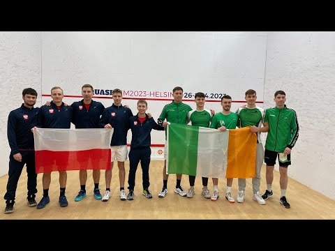 ESF European Team Division 1 & 2 Squash Championships 2023 Dariusz Filipowski vs Oisin Logan