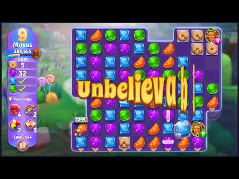 Willy Wonkas Sweet Adventure Level 144 - NO BOOSTERS 🍫 | SKILLGAMING ✔️