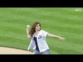 MIA NYM Debra Messing Throws Ceremonial First Pich