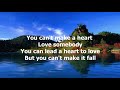 You Can't Make A Heart Love Somebody by George Strait (with lyrics)
