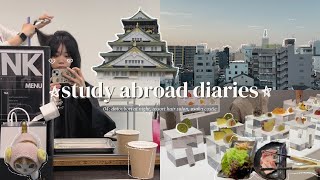 study abroad diaries ⋆.˚౨ৎ dotonbori at night, assort hair salon, osaka castle & more