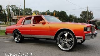 preview picture of video 'WhipAddict: Kandy Orange Box Chevy on 26 Amani Forged Delo 5 at PushFest'