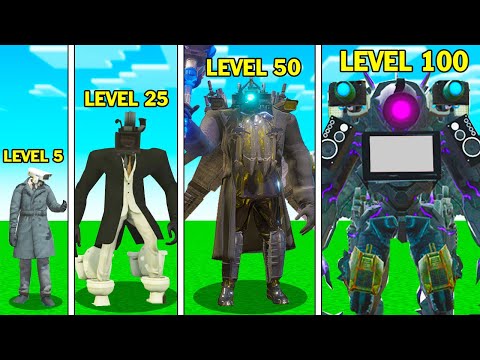 MEGA TITAN CAMERAMAN SEVİYELERİ - ⚠️ Minecraft