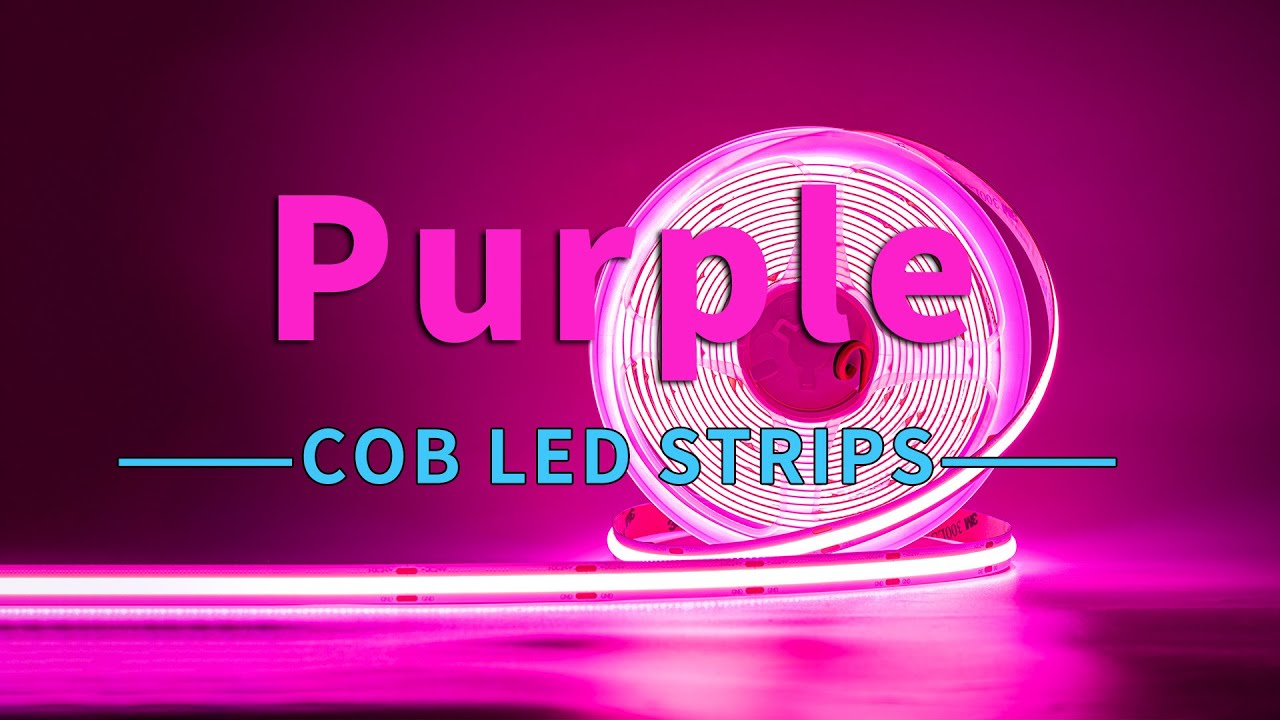Purple LED Lights --COB purple led strip lights 1