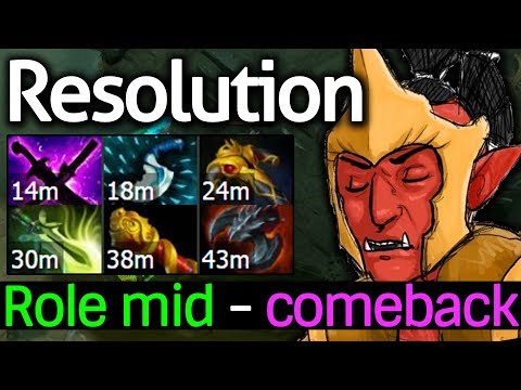Resolution Dota 2 [Troll Warlord] Role solo mid - Comeback