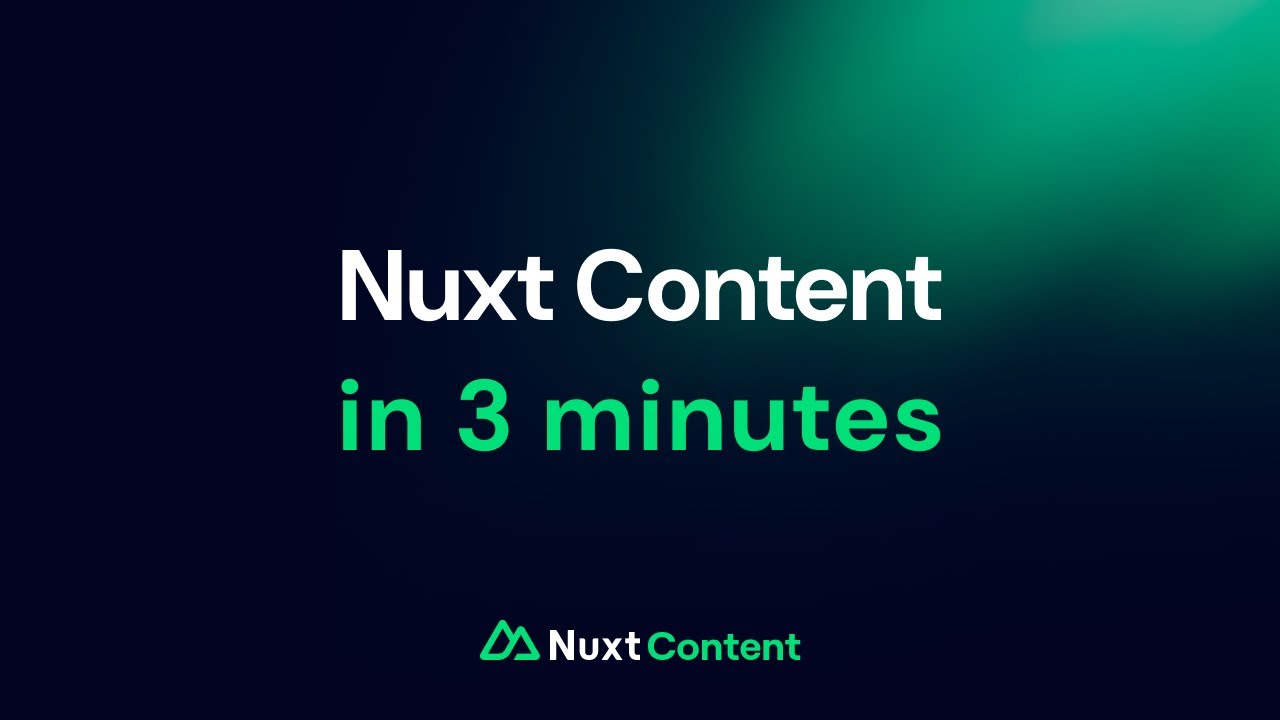Nuxt Content in 3 minutes