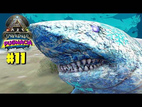 CONQUISTANDO OS MARES COM O MEU MEGALODON GLACIAL  em FJORDUR PUGNACIA #11 - ARK:SURVIVAL EVOLVED