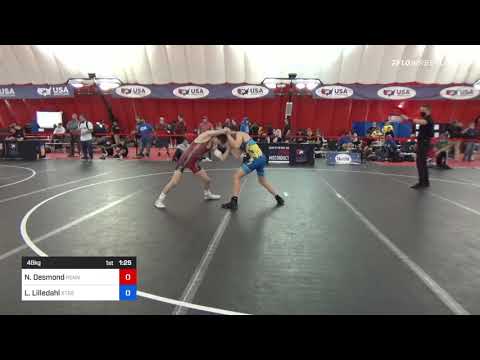 48 Kg Consolation - Nathan Desmond, Pennsylvania Vs Luke Lilledahl, Xtreme Training