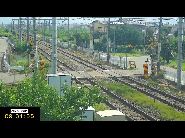 JR 中央本線ライブカメラ③（春日居町 ⇔ 石和温泉）熊野権現踏切【8月】 cctv 監視器 即時交通資訊
