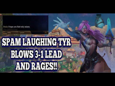 Saltiest Message EVER From Spam Laughing Tyr - Season 9 Grandmaster Ranked 1v1 Duel - SMITE