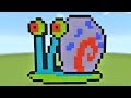 How To Build Gary From Spongebob Squarepants Pixel Art In Minecraft