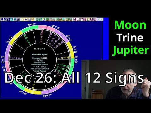 Fri Dec 26 2025: Astrology ALL 12 SIGNS, Moon trine Jupiter