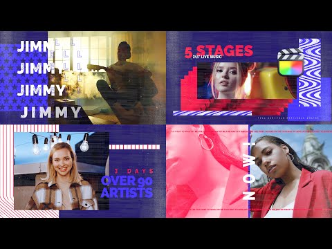 Music Festival Modular Template for Apple Motion & FCP - MotionVFX