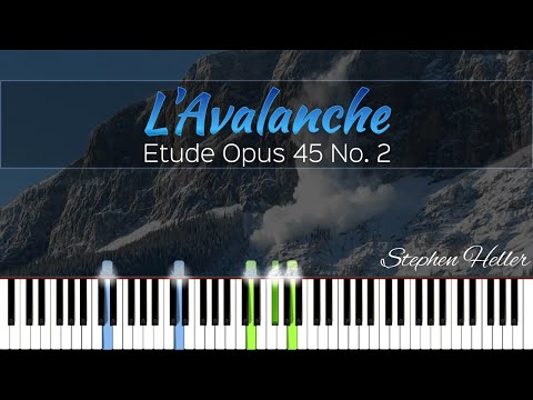 Etude Op. 45 No. 2 "L’ Avalanche" - Stephen Heller | Piano Tutorial | Synthesia | How to play