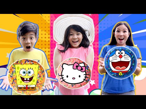 , title : 'DRAMA | BERBURU DONAT KARAKTER AJAIB DI MOBIL ! Doraemon,Spongebob & Hello Kitty | CnX Adventurers'