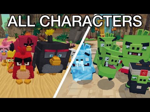 Angry birds Minecraft all birds and pigs